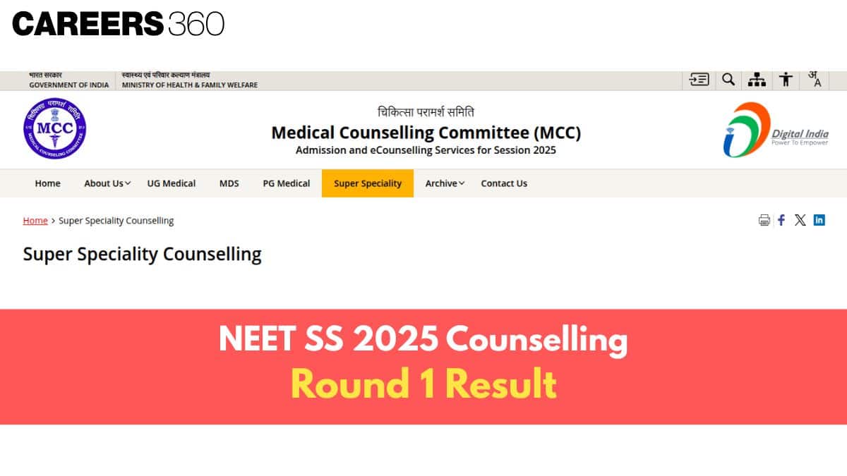 NEET SS 2025 Counselling Round 1 Provisional Seat Allotment Result Out